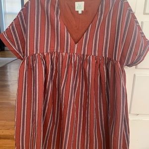 Striped babydoll dress